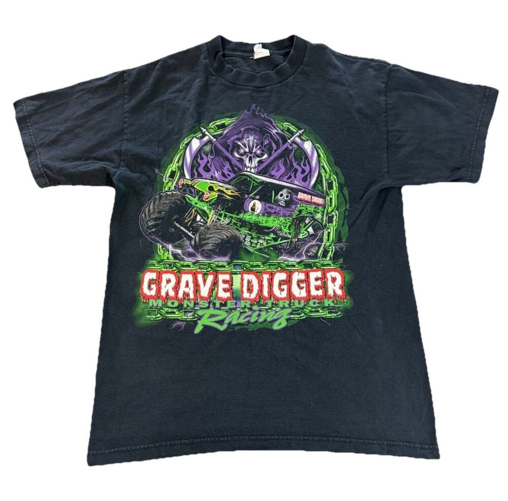2011 Grave Digger Classic Tee with A Front and Back Hit On AAA Size S/M